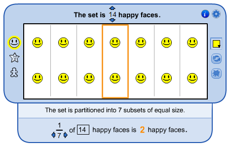 Each subset has 2 happy faces