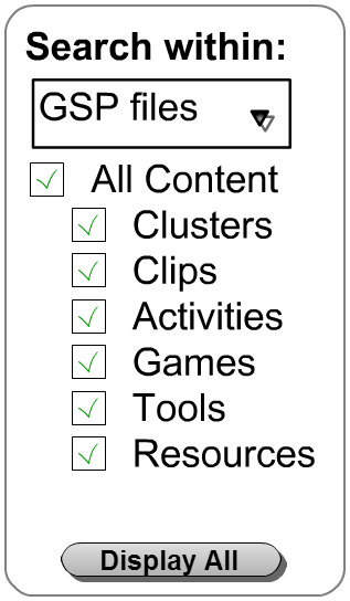 Using the CLIPS Search to find GSP files