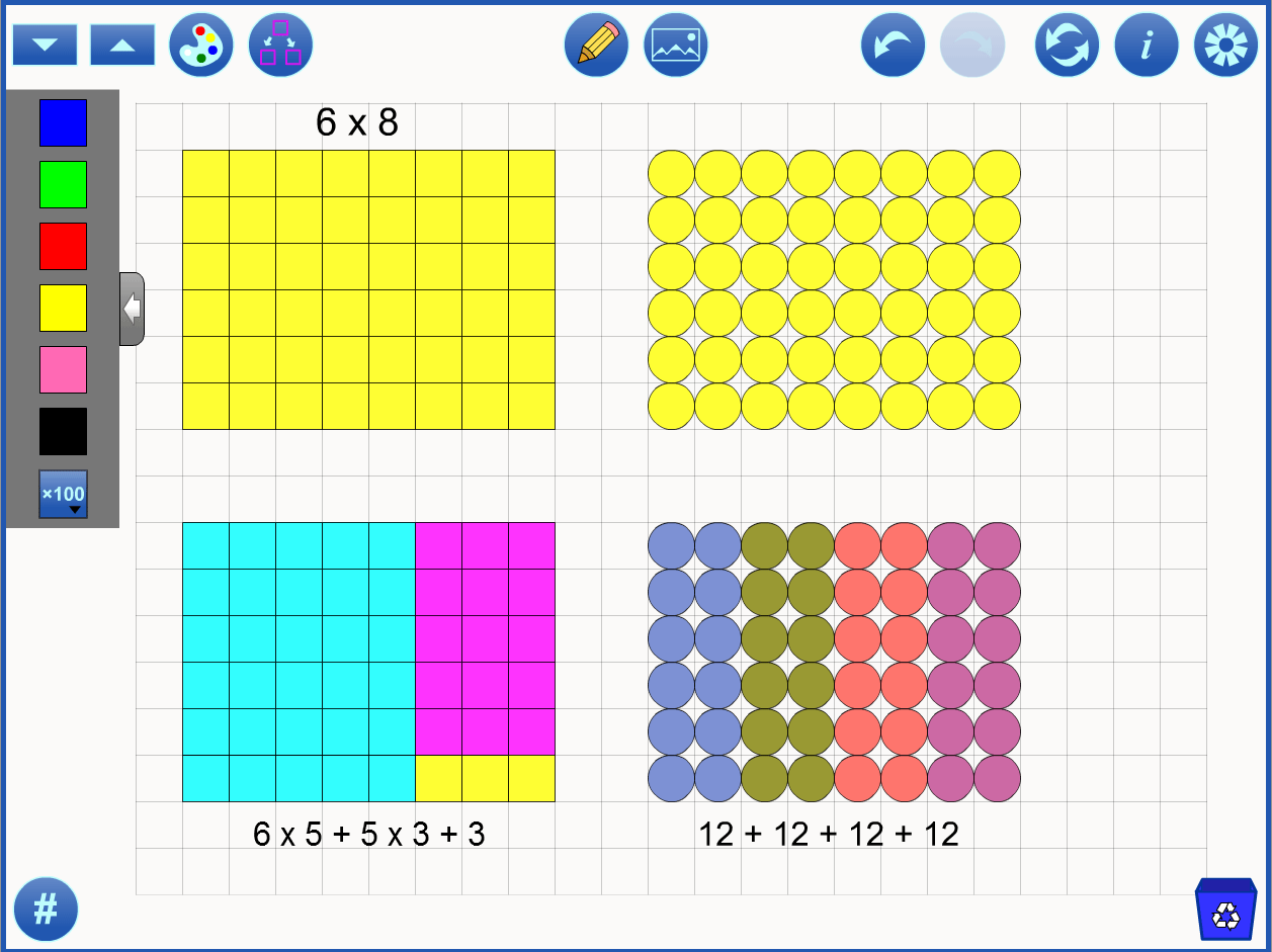 Model multiplication with Colour Tiles