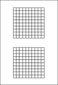 Blank hundredths grid card