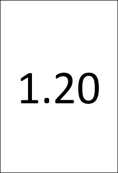 Card showing 1.20