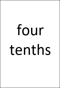 four tenths written in words