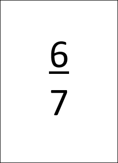Desktop Fraction numeric representation card