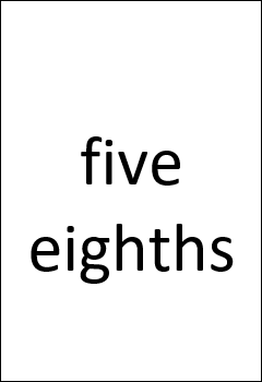 five eighths written in words