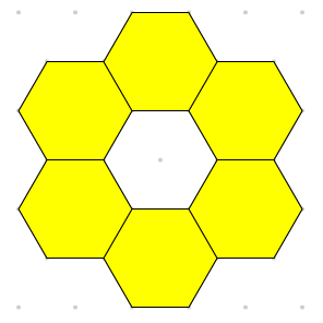 Un anneau composé de 6 hexagones