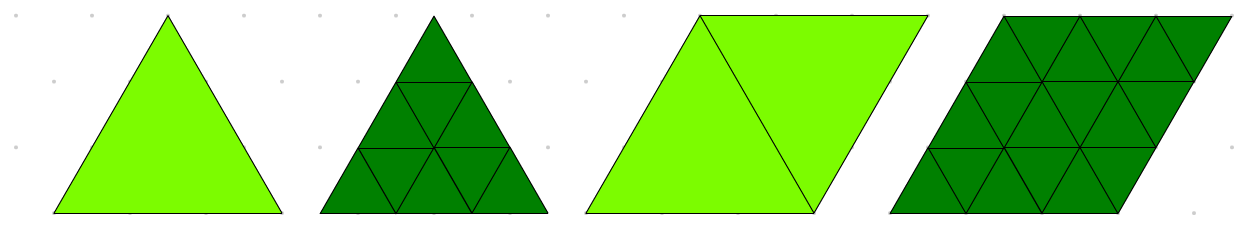 Triangle réfléchi pour faire un parallélogramme