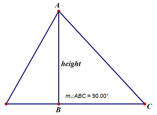 Height of triangle identified