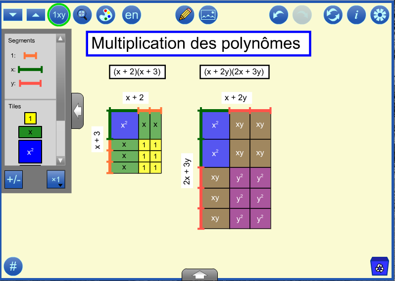 Exemple de multiplication des polynômes